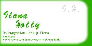 ilona holly business card